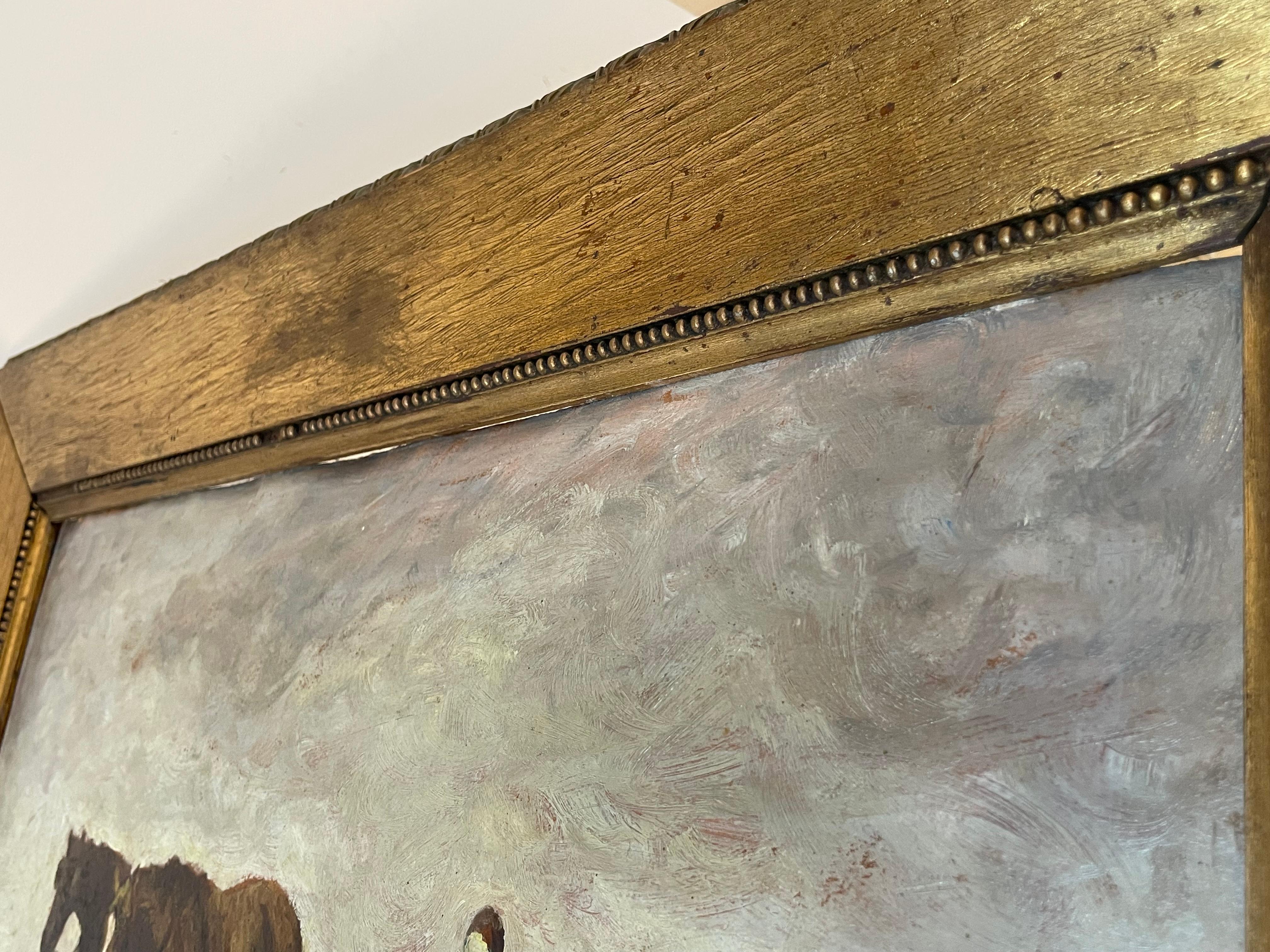 Quadro paesaggistico danese con uomo e cavalli da aratura del 1945 in vendita 5