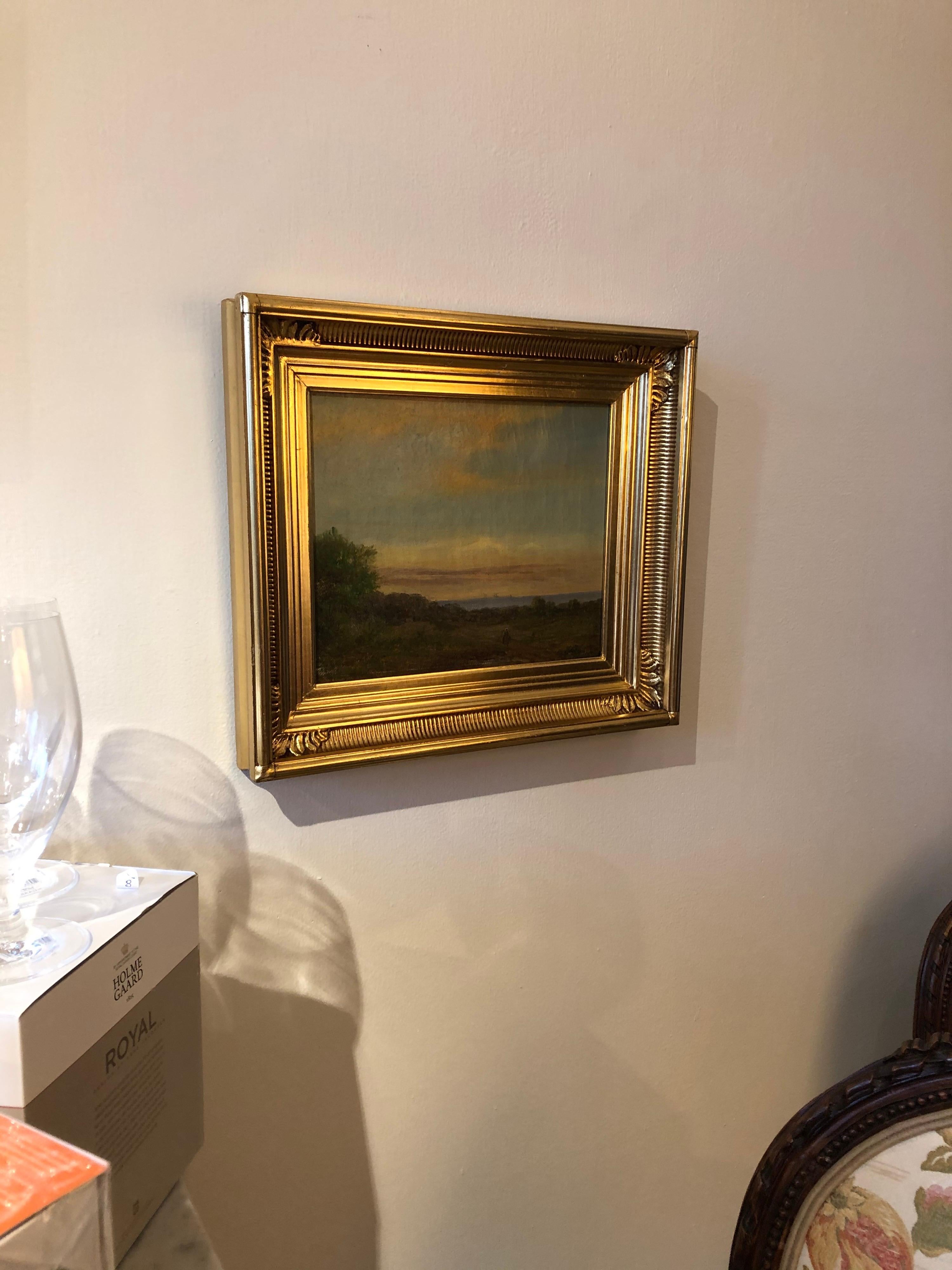 Danish Landscape with Woman, 19th Century In Good Condition For Sale In Garrison, NY