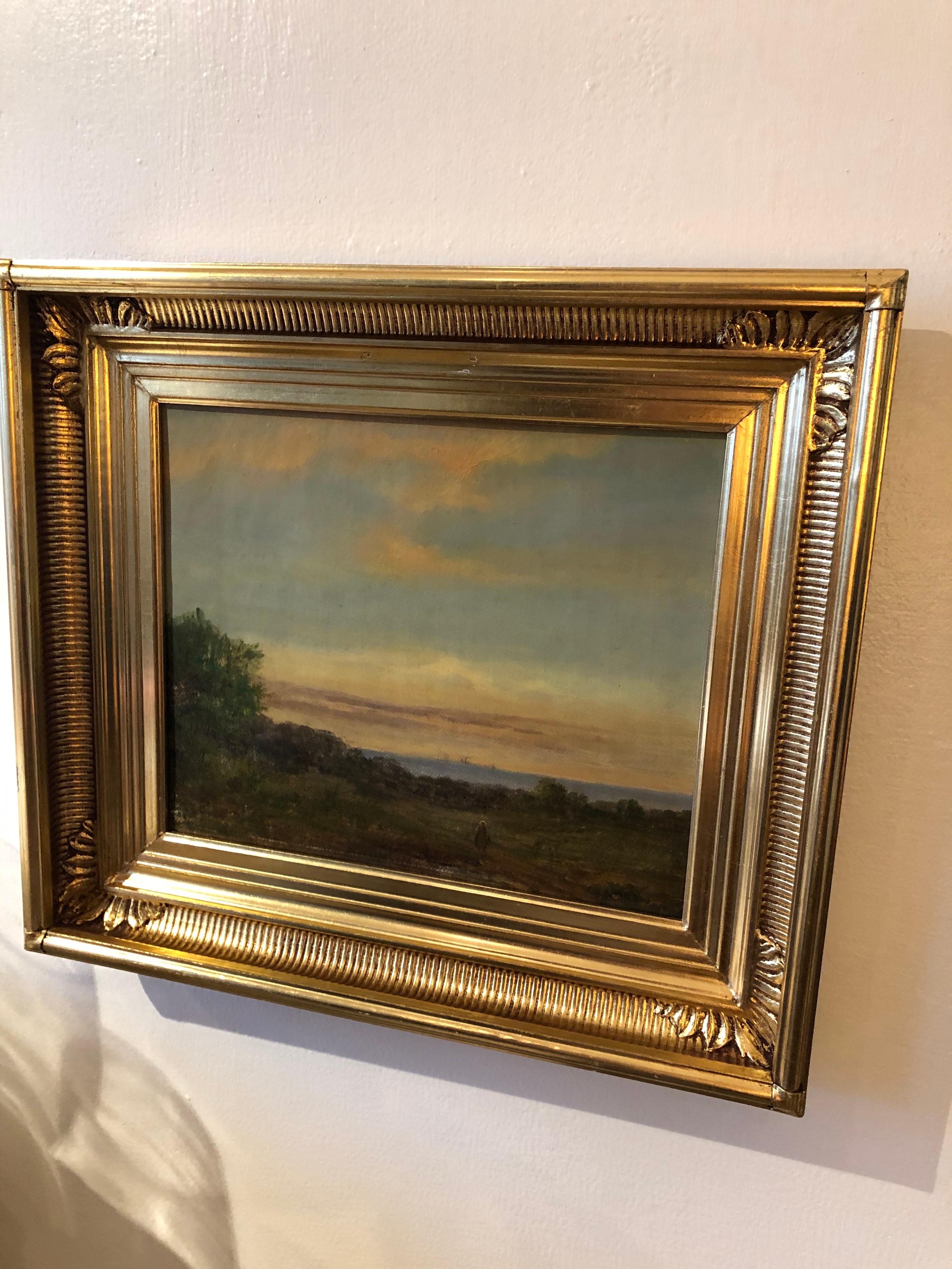 Danish Landscape with Woman, 19th Century For Sale 3