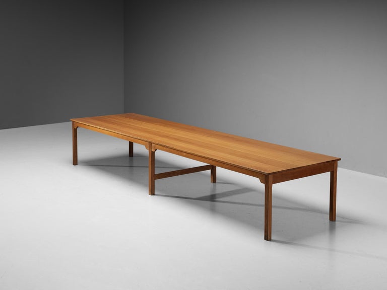 Danish Large Dining or Conference Table in Oregon Pine For Sale at 1stDibs