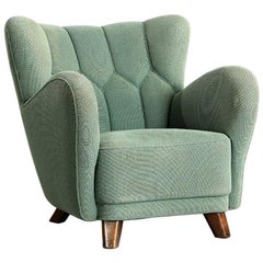 Danish Large-Scale 1940s Club Chair