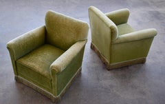 Danish Late Art Deco Early Midcentury Pair of Lounge Chair 1930-40s