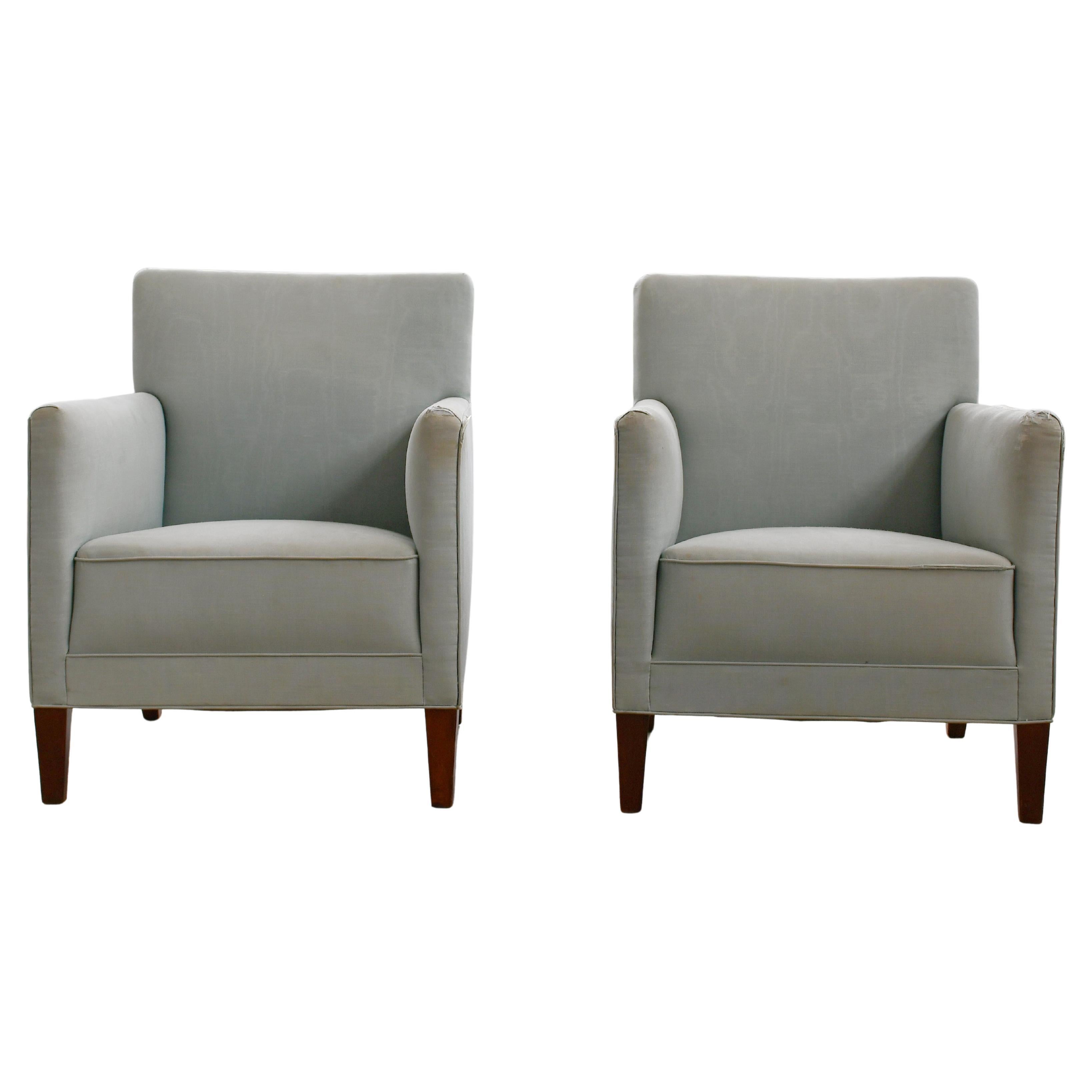 Danish Late Art Deco Early Midcentury Pair of Lounge Chair 1930-40s