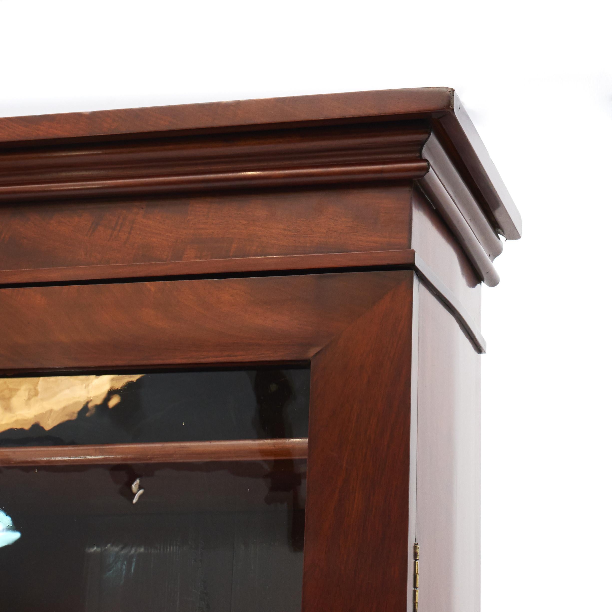 Danish Late Empire Mahogany Bookcase Cabinet 4