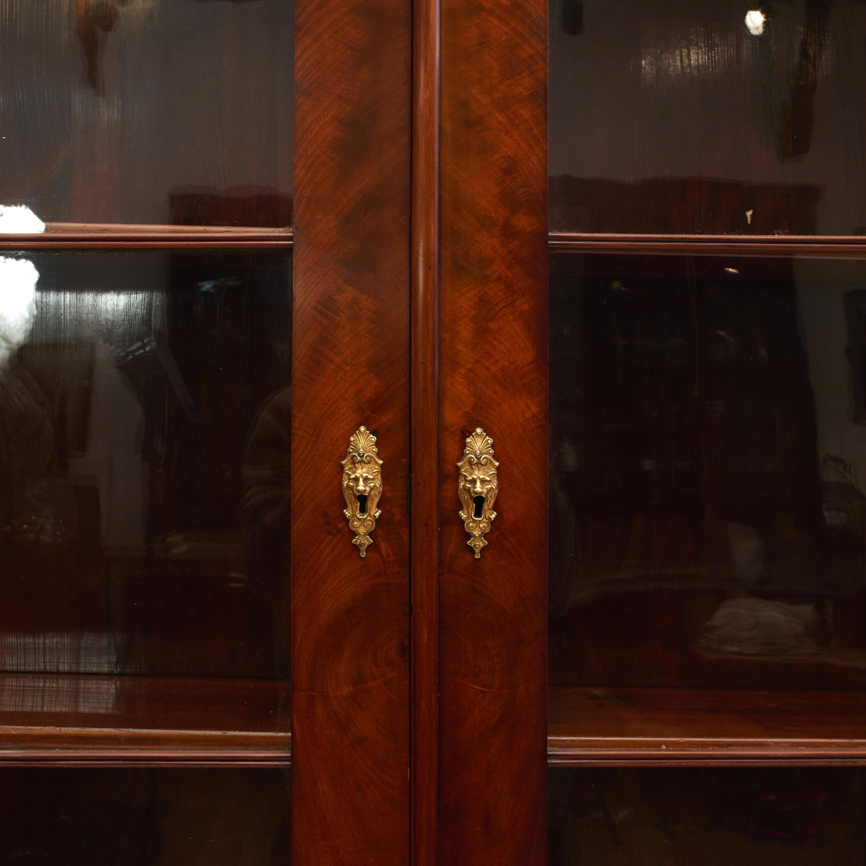 Danish Late Empire Mahogany Bookcase Cabinet 5