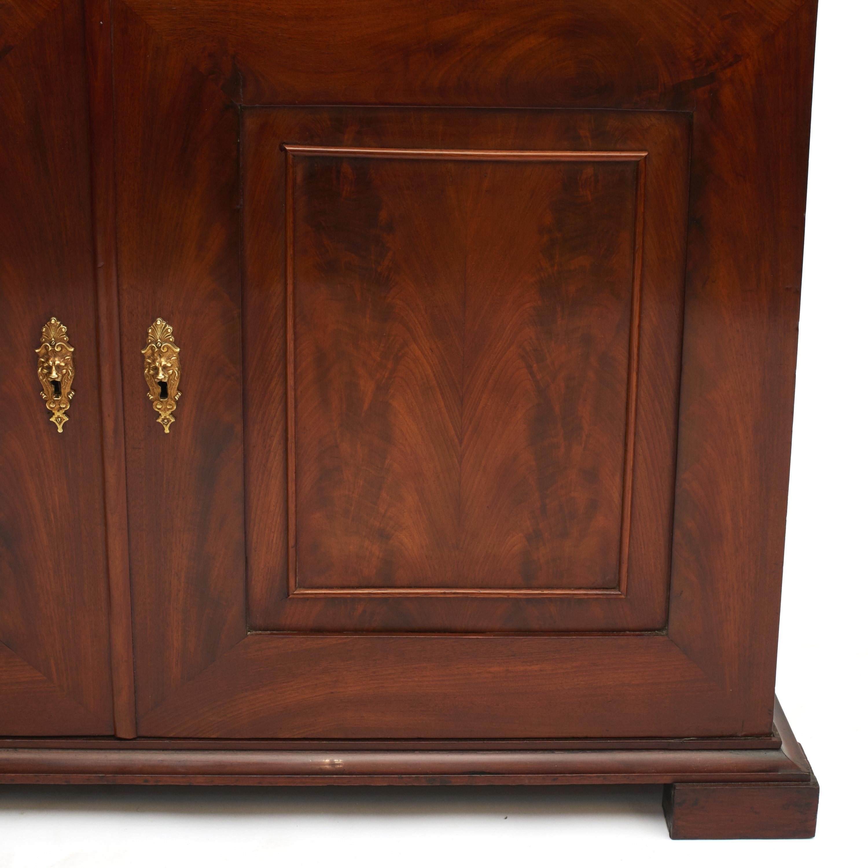 Danish Late Empire Mahogany Bookcase Cabinet 6