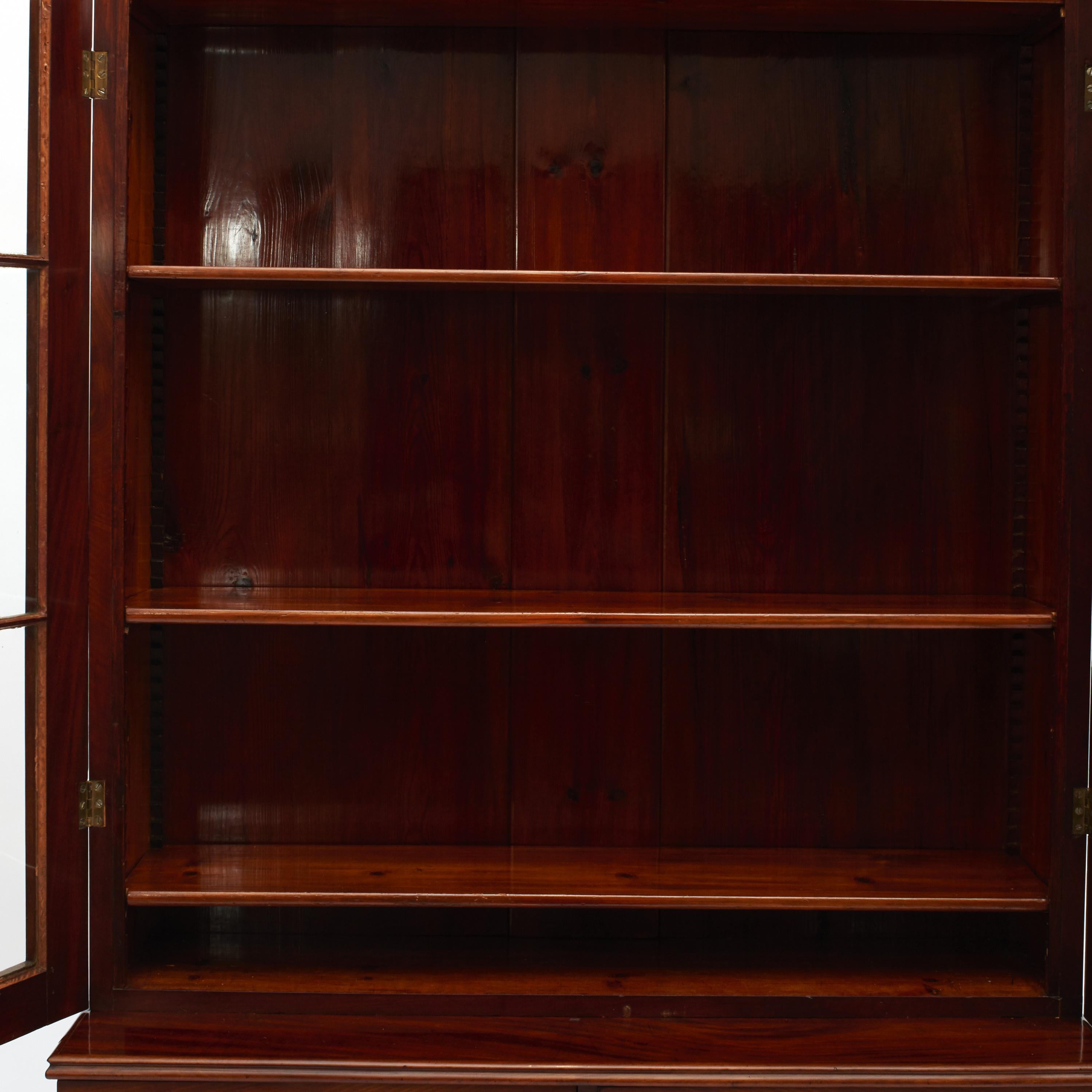 Danish Late Empire Mahogany Bookcase Cabinet 9