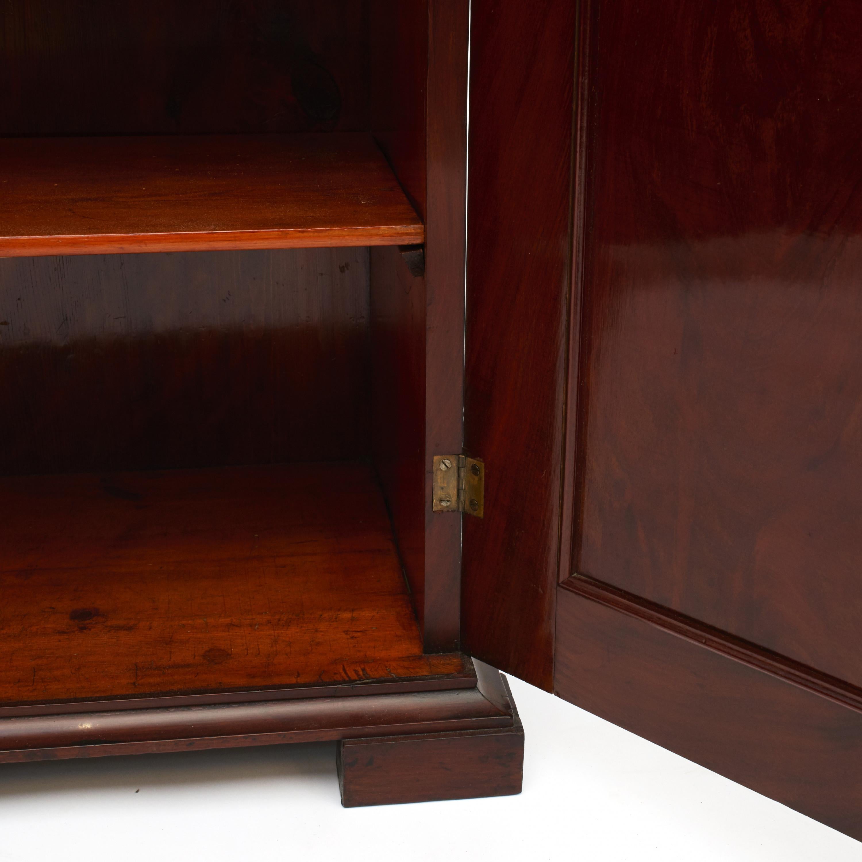 Danish Late Empire Mahogany Bookcase Cabinet 1