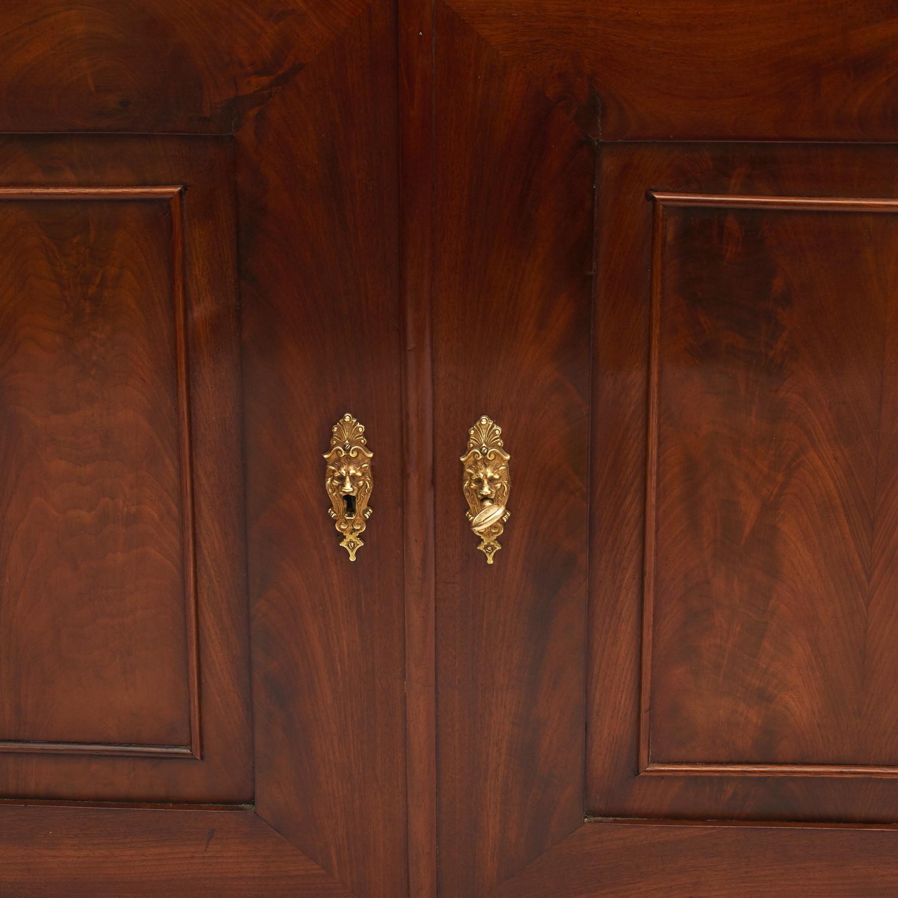 Danish Late Empire Mahogany Bookcase Cabinet 3