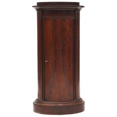 Danish Late Empire Oval Pedestal Cabinet