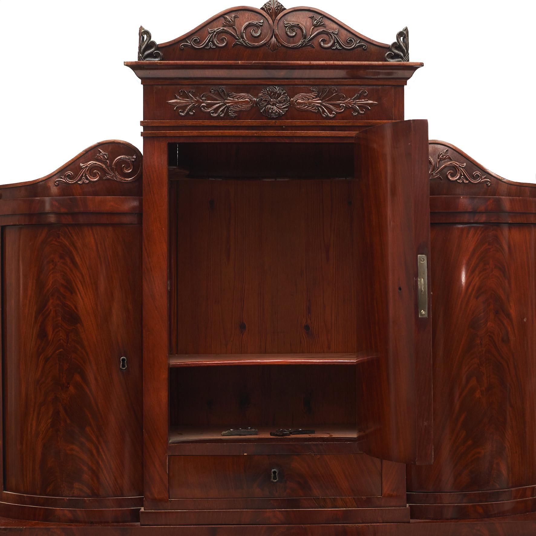 Antiguo escritorio danés de caoba del Imperio tardío en venta 7
