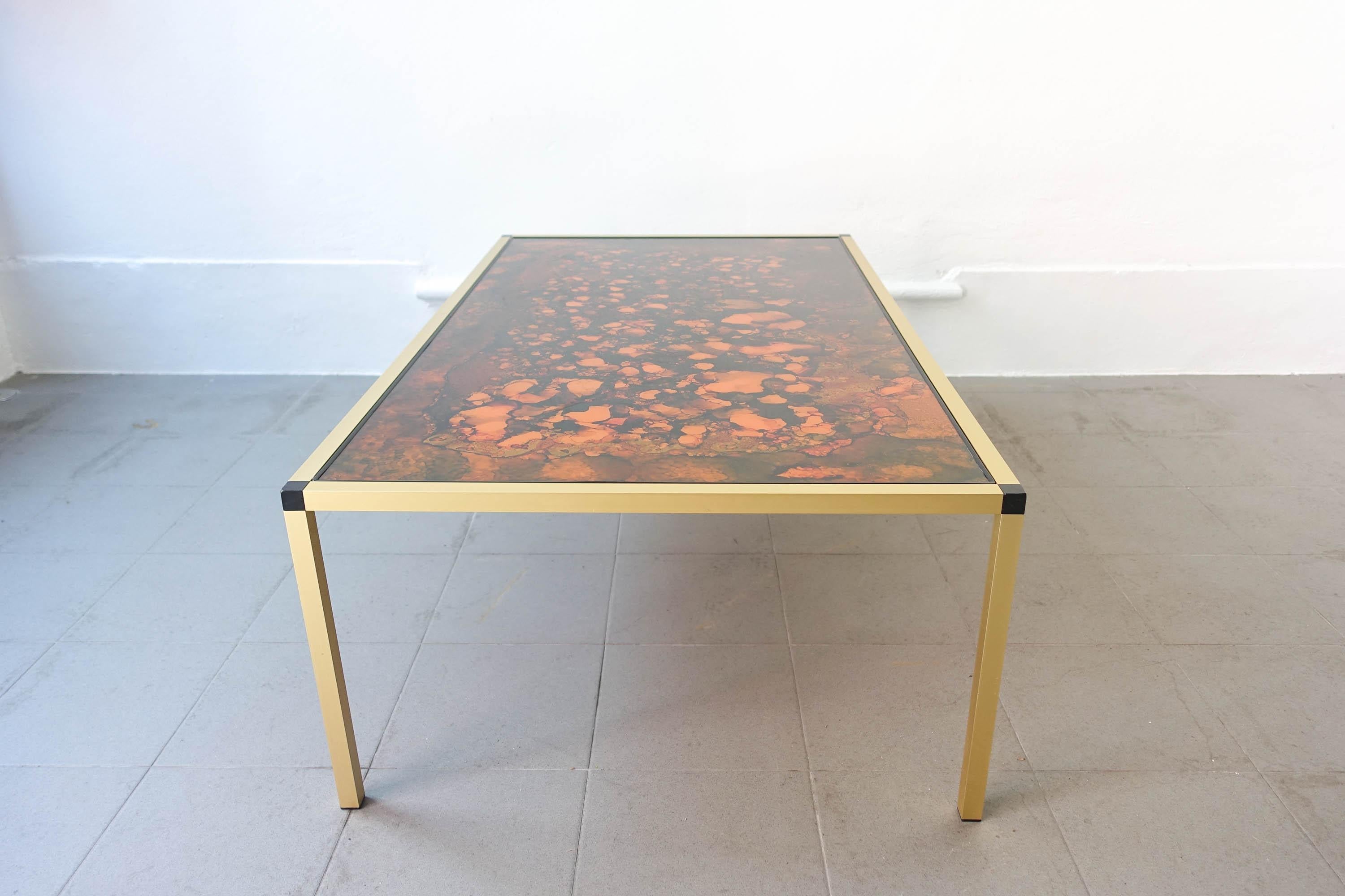 Danish Lava Pattern Coffee Table, 1970s In Good Condition In Lisboa, PT