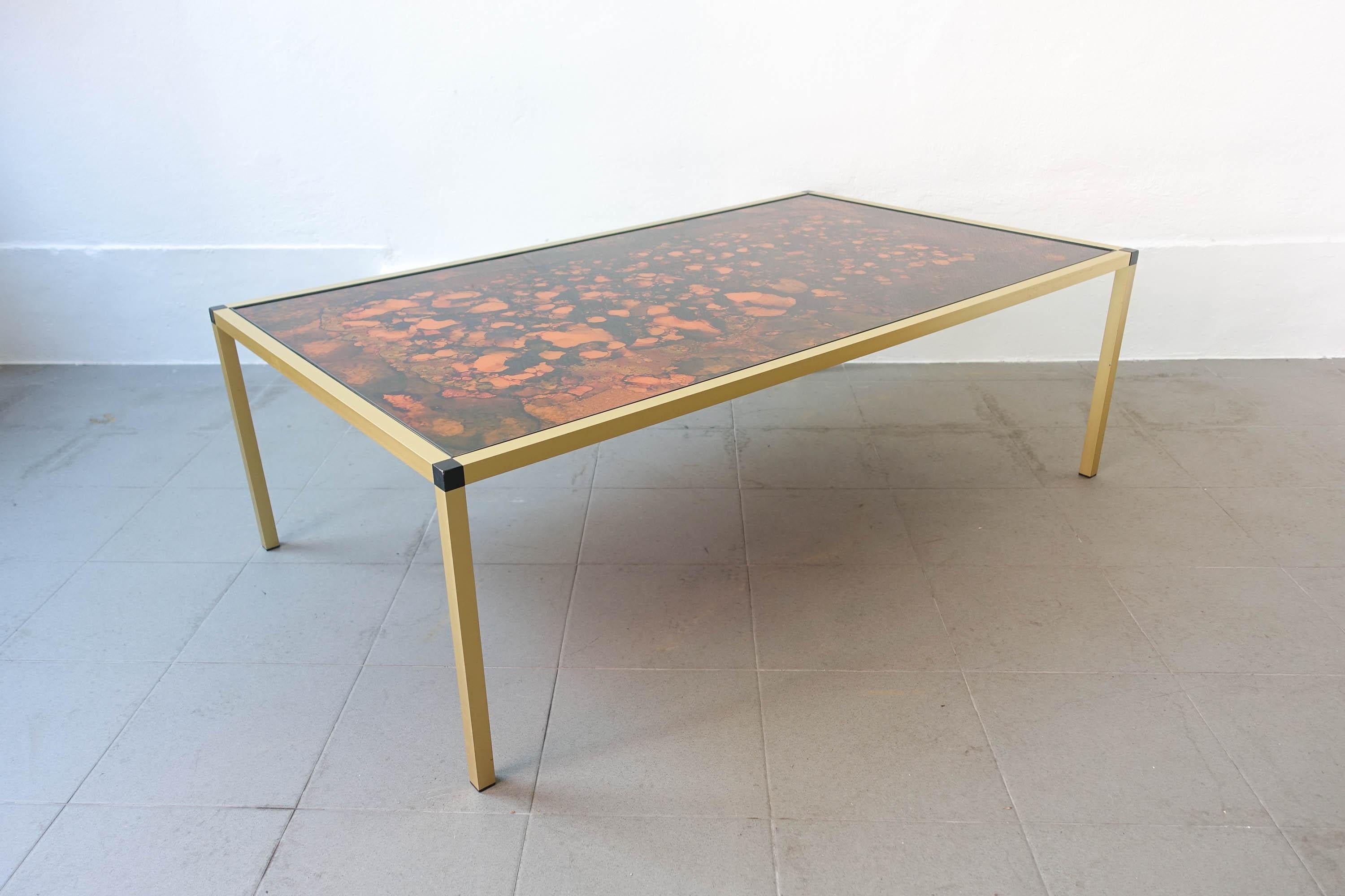 Danish Lava Pattern Coffee Table, 1970s 1