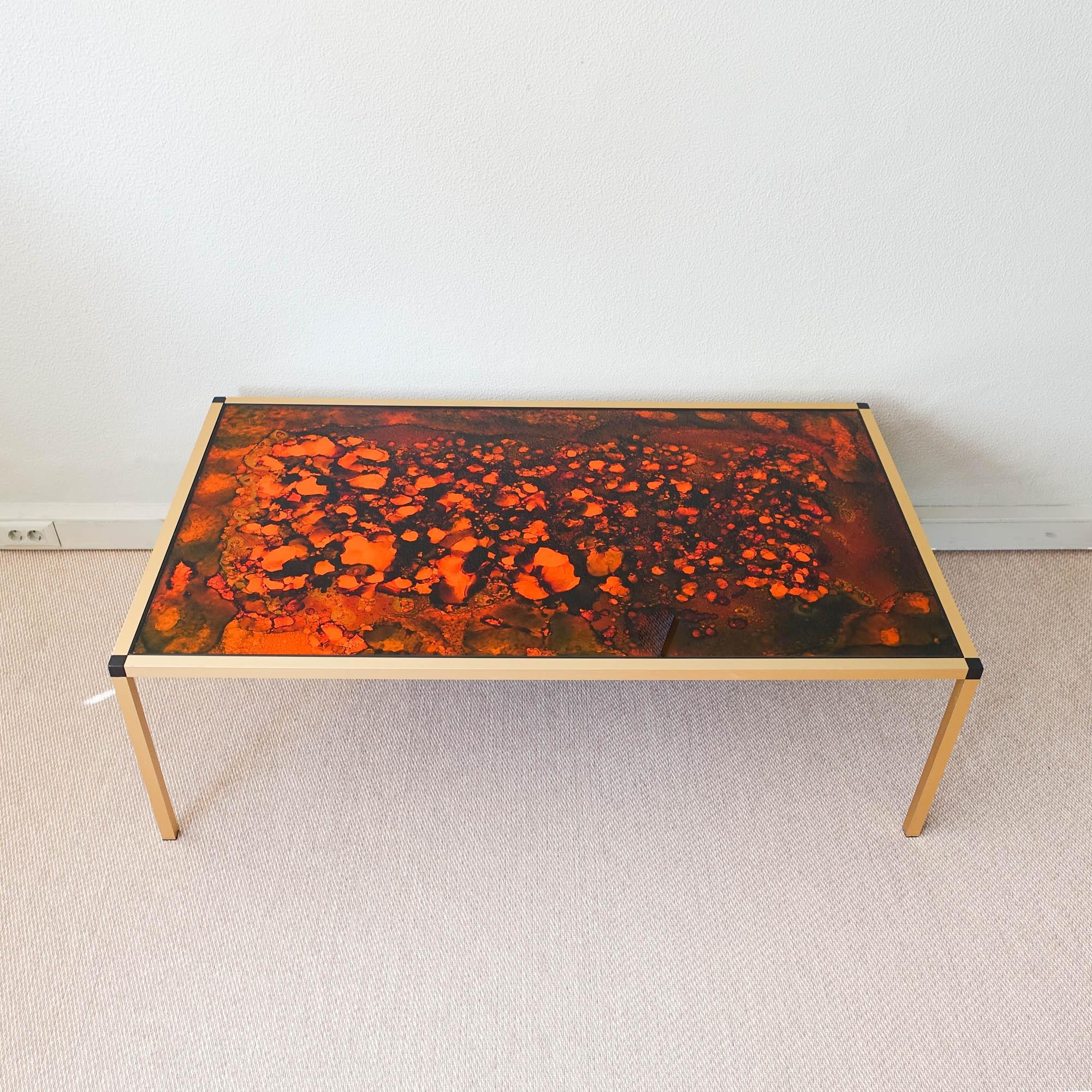 Danish Lava Pattern Coffee Table, 1970s For Sale 1