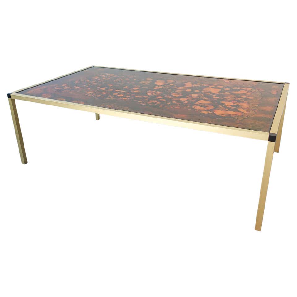 Danish Lava Pattern Coffee Table, 1970s at 1stDibs