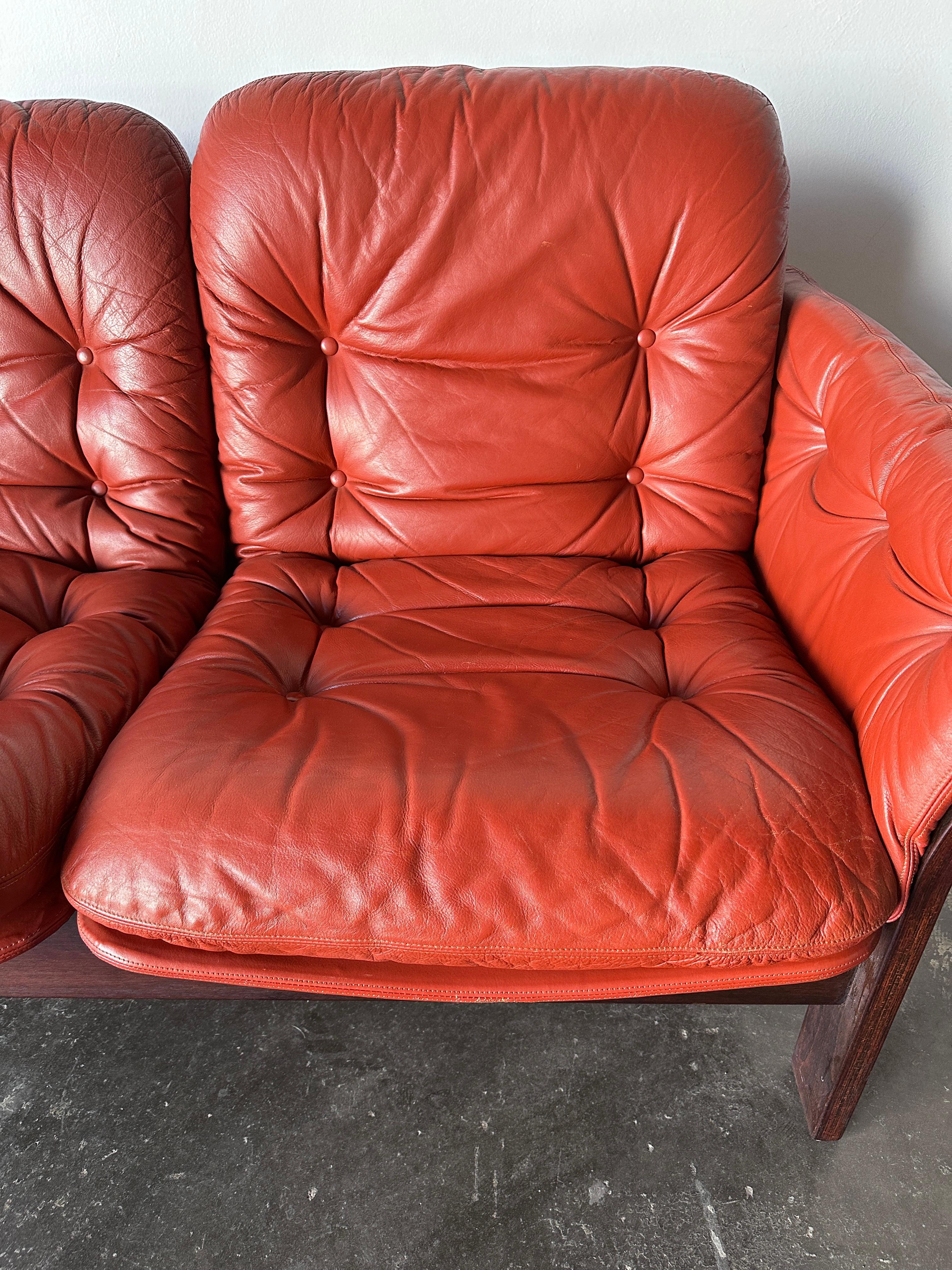 Dänisches Sofa aus Leder und Wildleder von Thams Kvalitet im Angebot 4