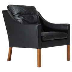 Danish Leather Armchair Borge Mogensen For Fredericia Mid Century Furniture 1960