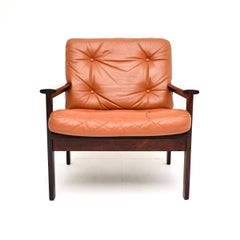 Danish Leather Capella Armchair by Illum Wikkelso