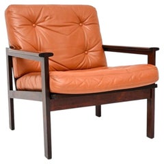 Danish Leather Capella Armchair by Illum Wikkelso
