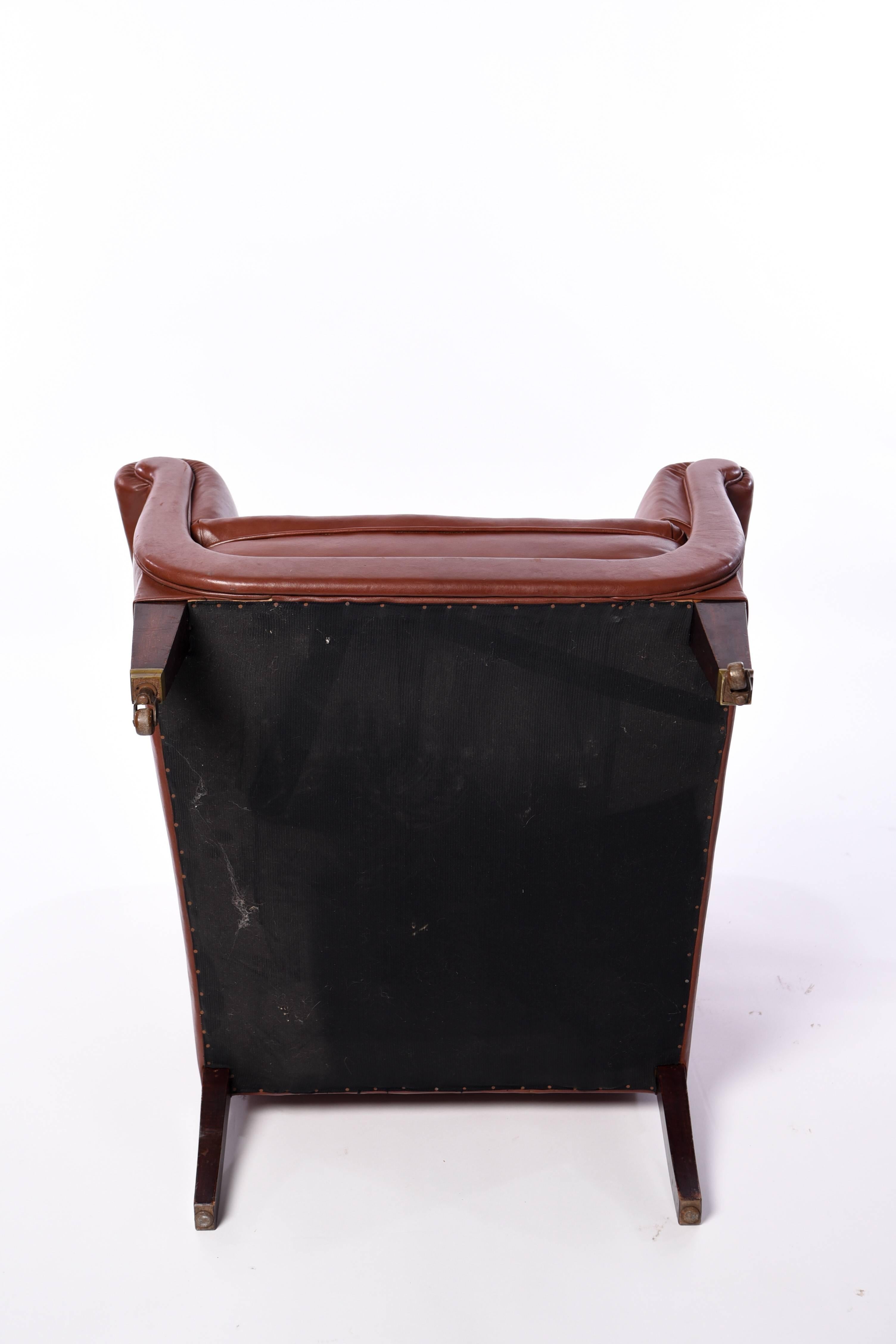 Danish Leather Club Chair 7