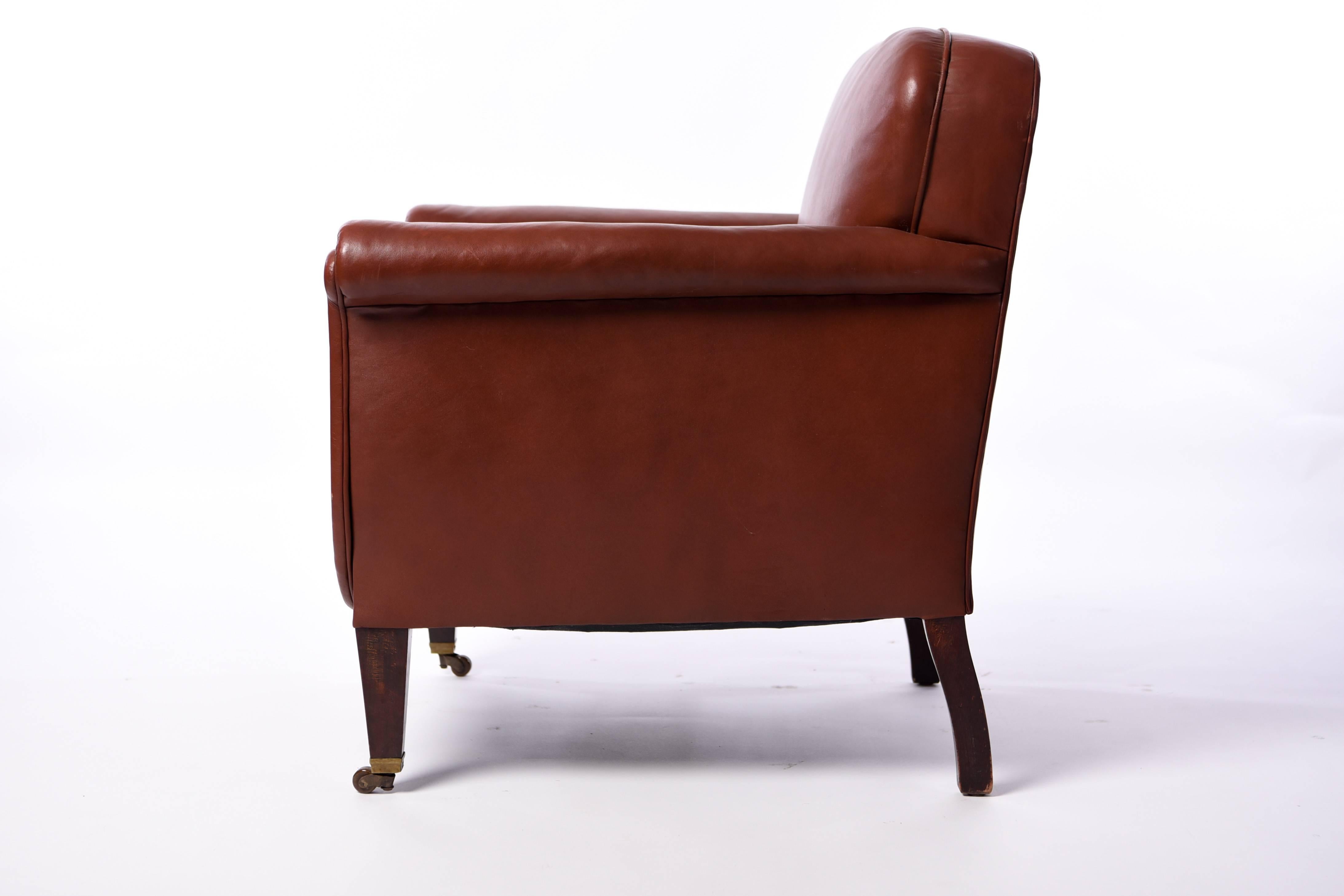 Mid-Century Modern Danish Leather Club Chair