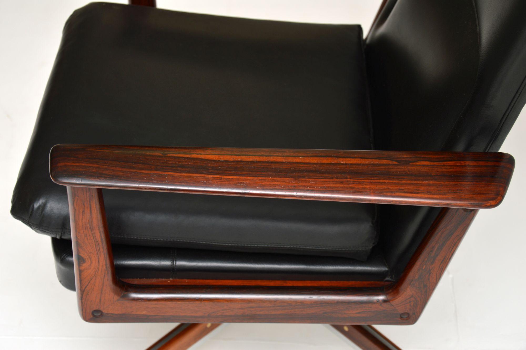 20th Century Danish Leather Desk Chair by Arne Vodder