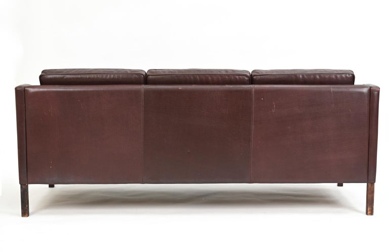 Danish Leather "Eva" Sofa by Stouby, in the Manner of Børge Mogensen For Sale 1stDibs | stouby eva sofa, eva borge