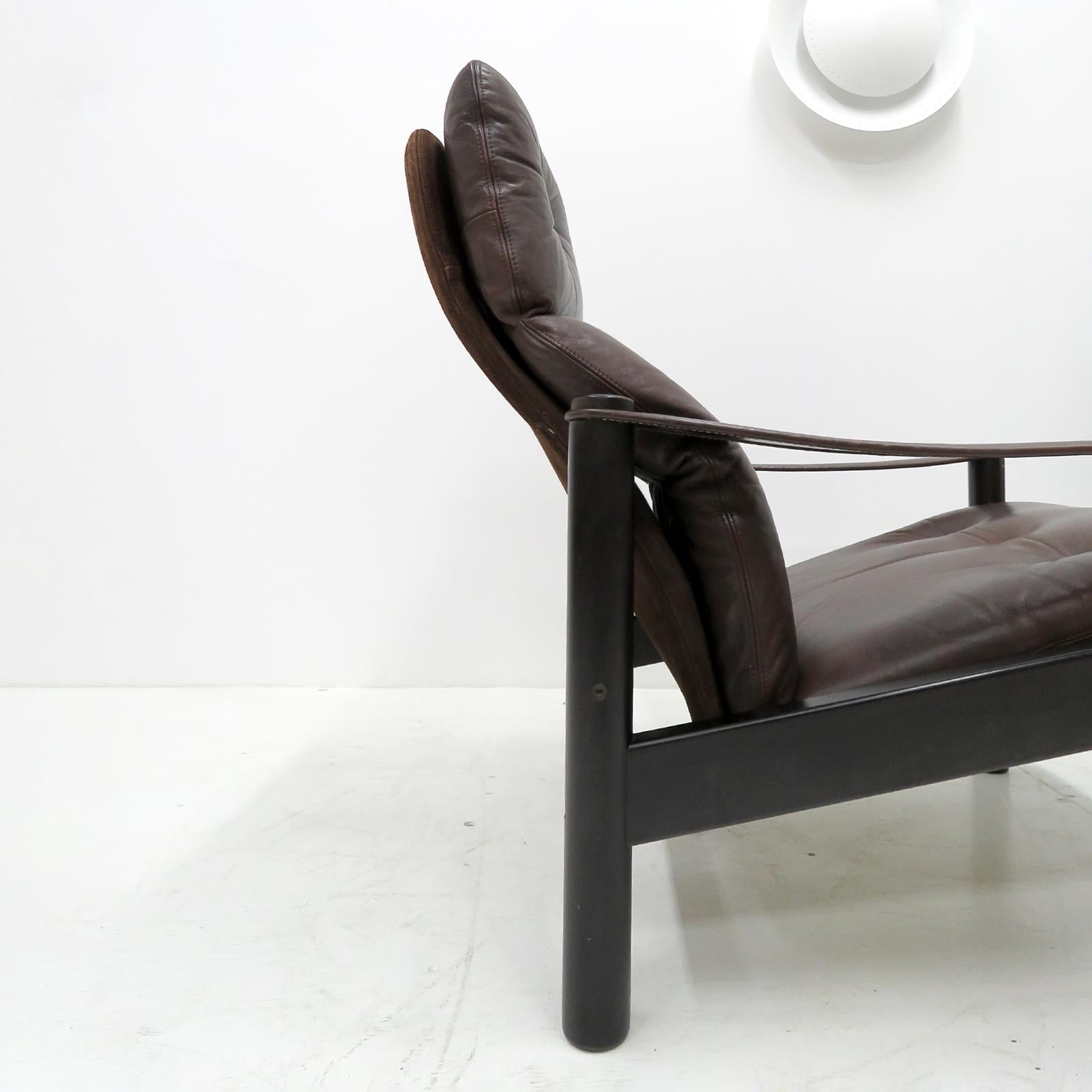 Danish Leather Lounge Chairs by Ebbe Gehl & Søren Nissen, 1970 For Sale 2