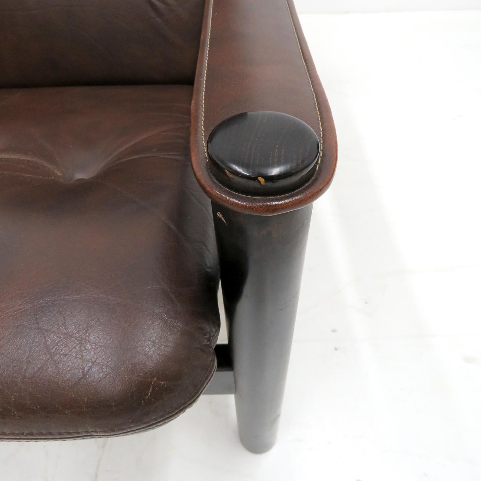 Danish Leather Lounge Chairs by Ebbe Gehl & Søren Nissen, 1970 For Sale 3