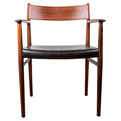 Danish Leather & Rosewood Model 404 Chair by Arne Vodder for P. Olsen for Sibast