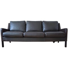 Danish Leather Sofa, 1960s