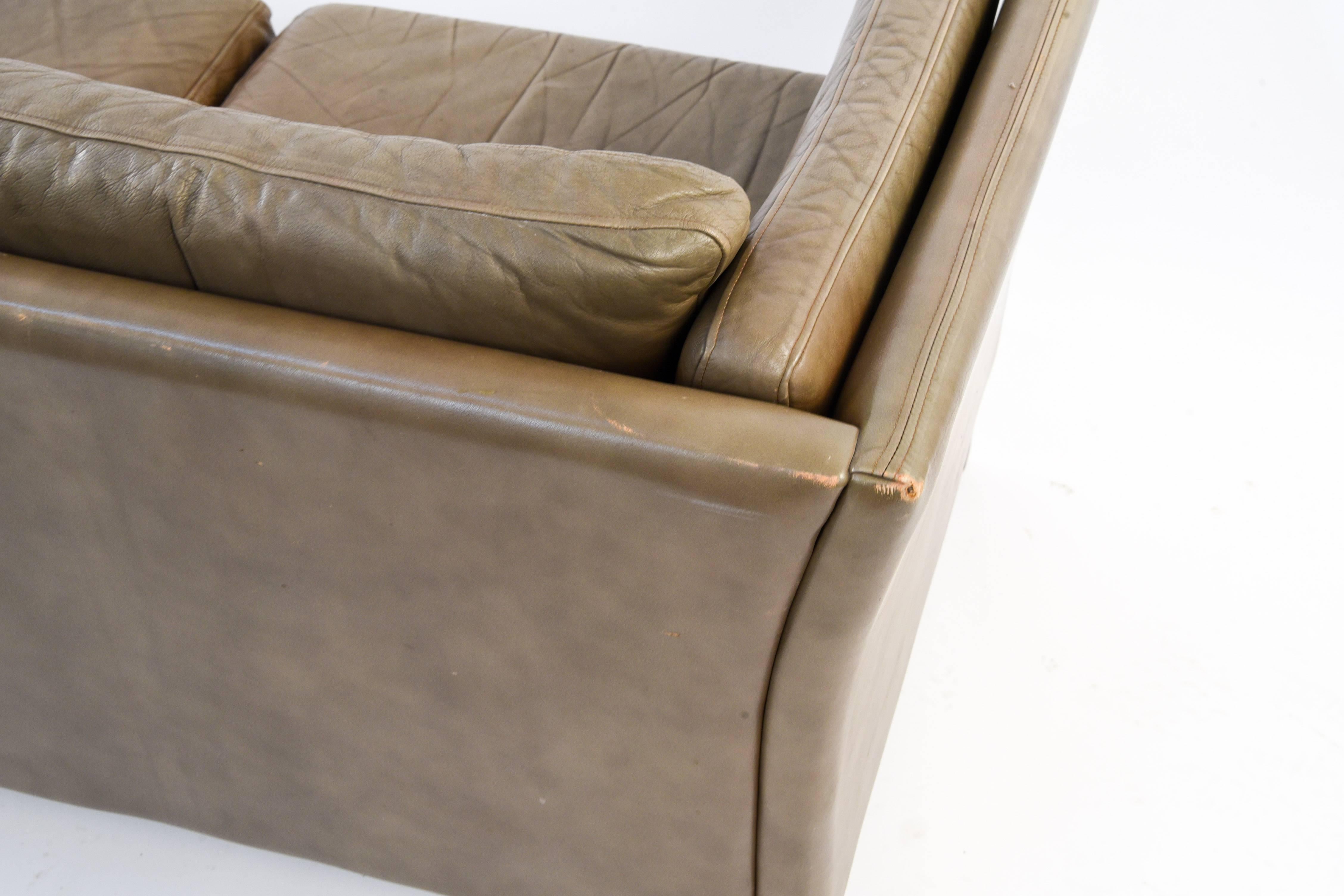 Danish Leather Sofa by Mogens Hansen, 1960s 2
