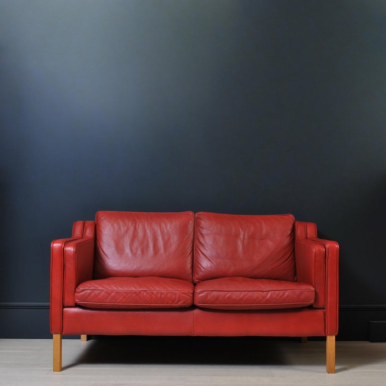 Danish Leather Sofa at 1stDibs