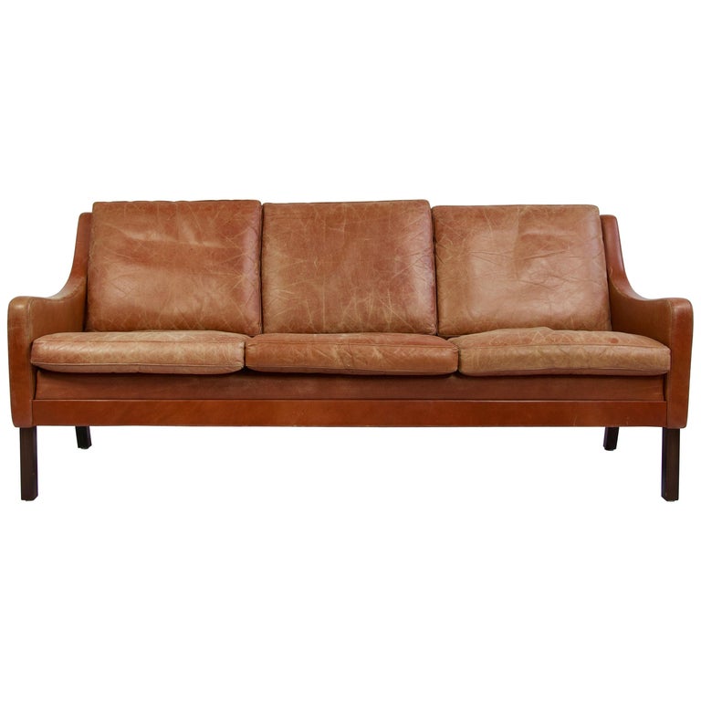 Danish Leather Sofa at 1stDibs