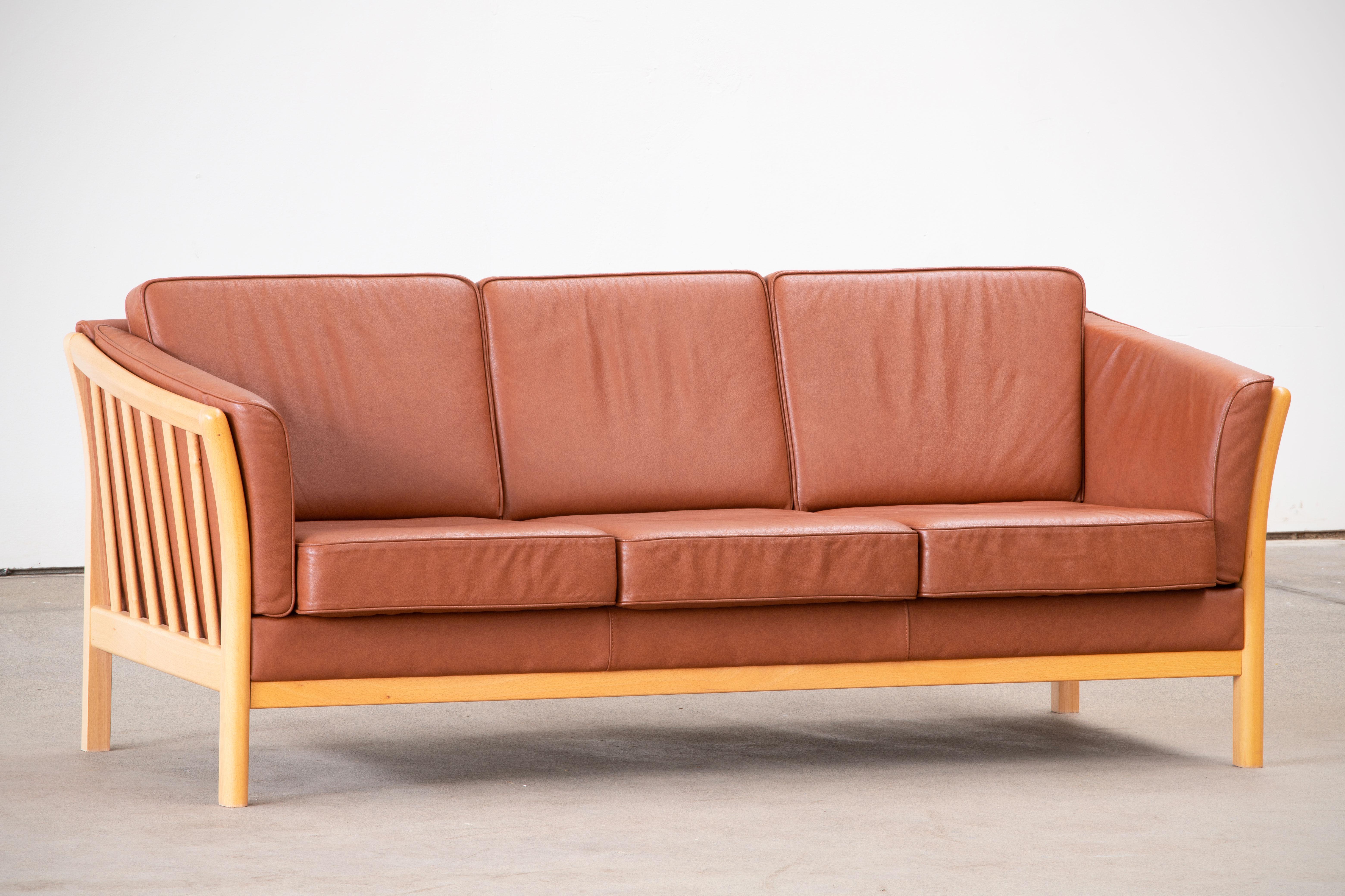 20th Century Danish Leather Sofa from the 70's