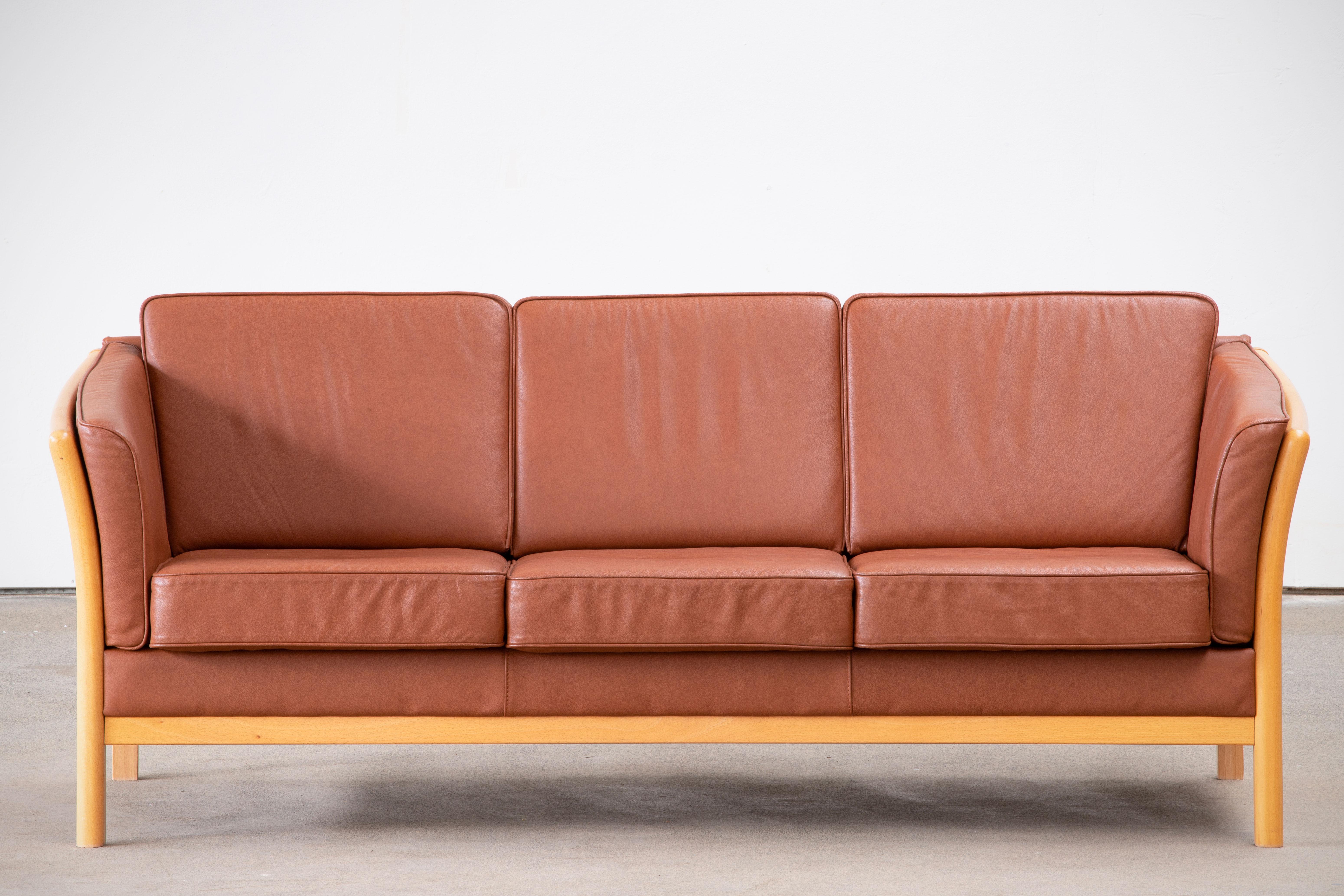 Danish Leather Sofa from the 70's 1