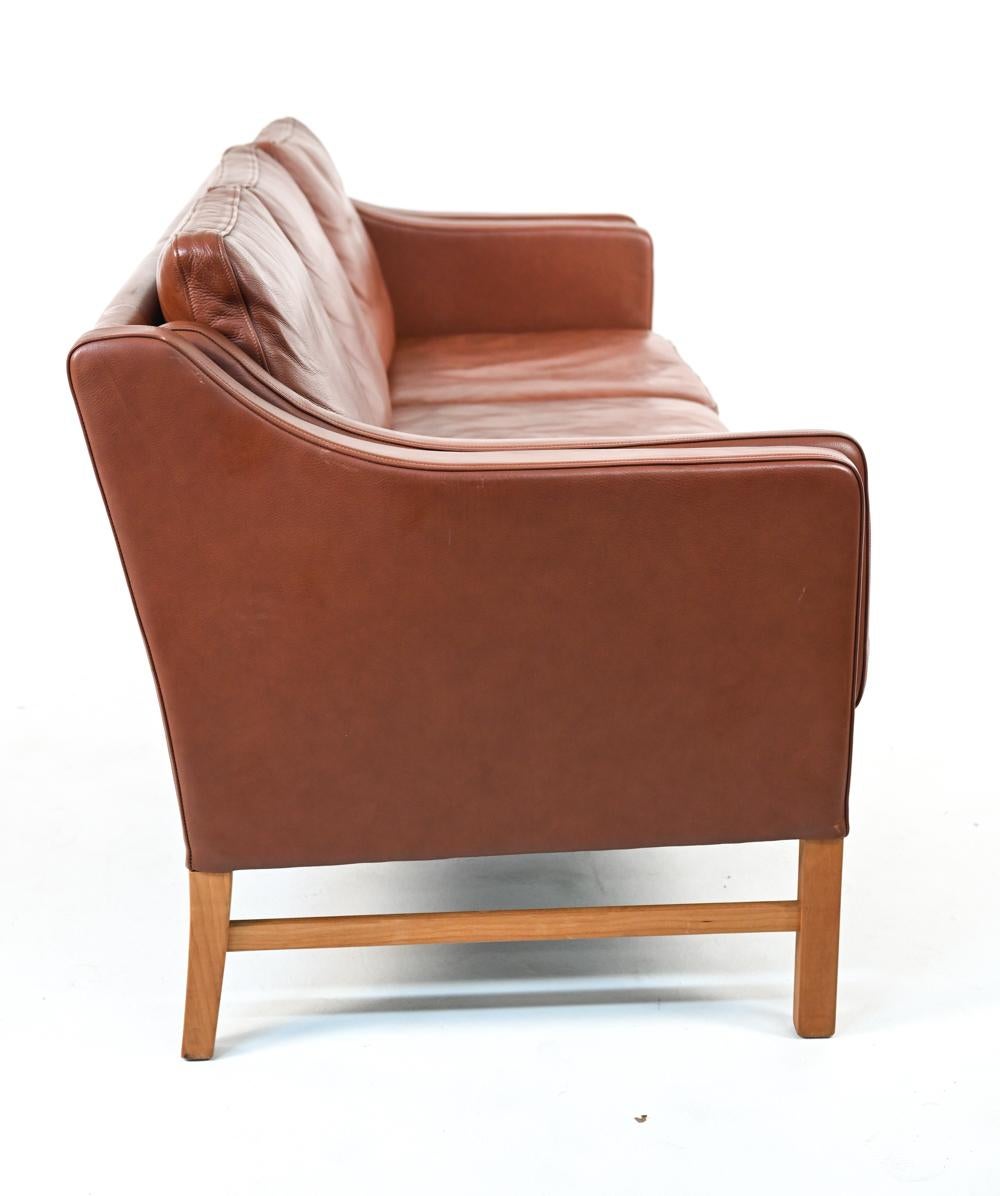 Danish Leather Sofa Suite by Skipper Møbler after Børge Mogensen, c. 1970's 10