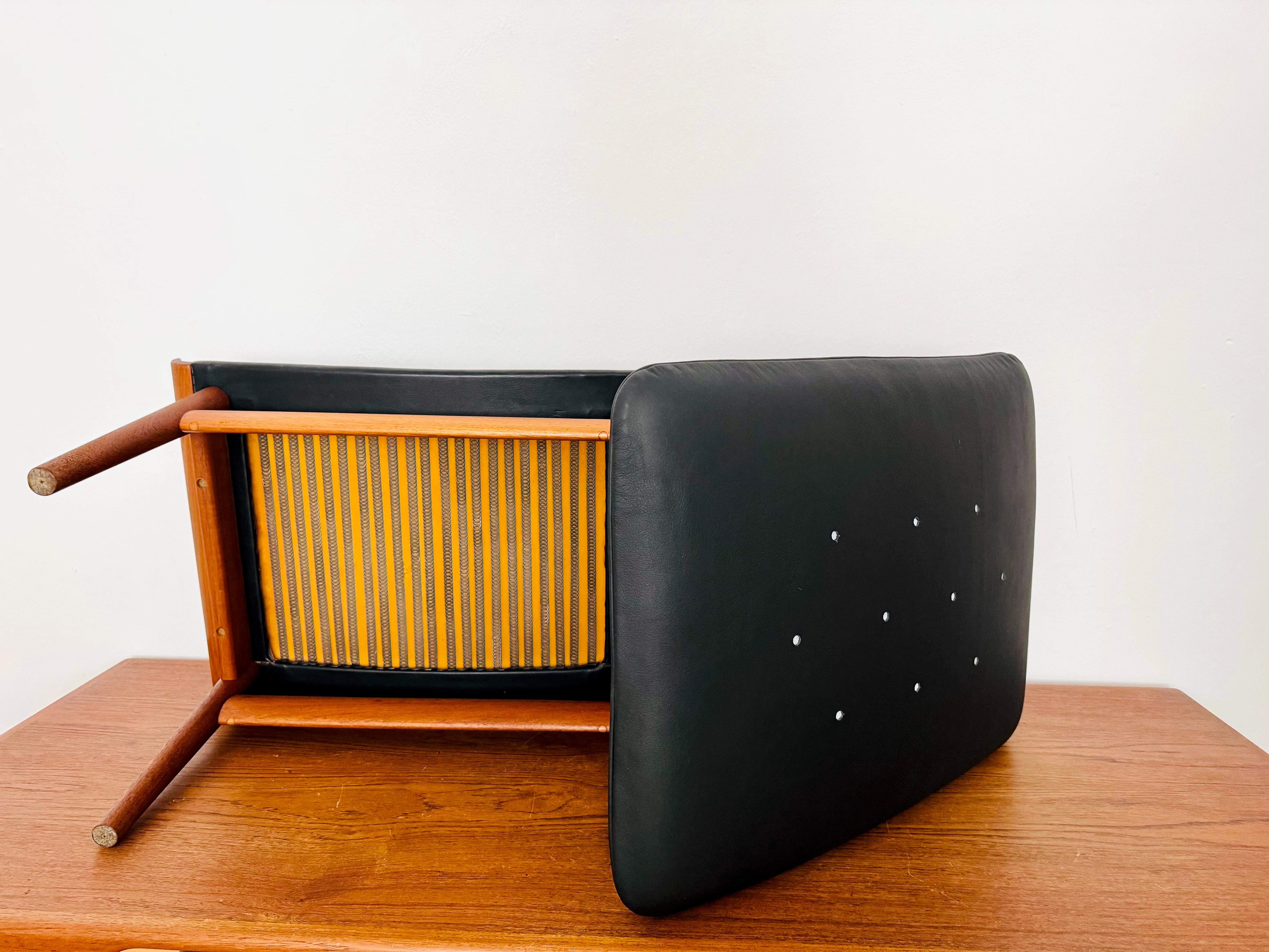 Danish Leather Stool by Finn Juhl for France and Son For Sale 5