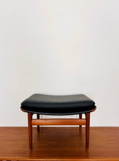 Danish Leather Stool by Finn Juhl for France and Son