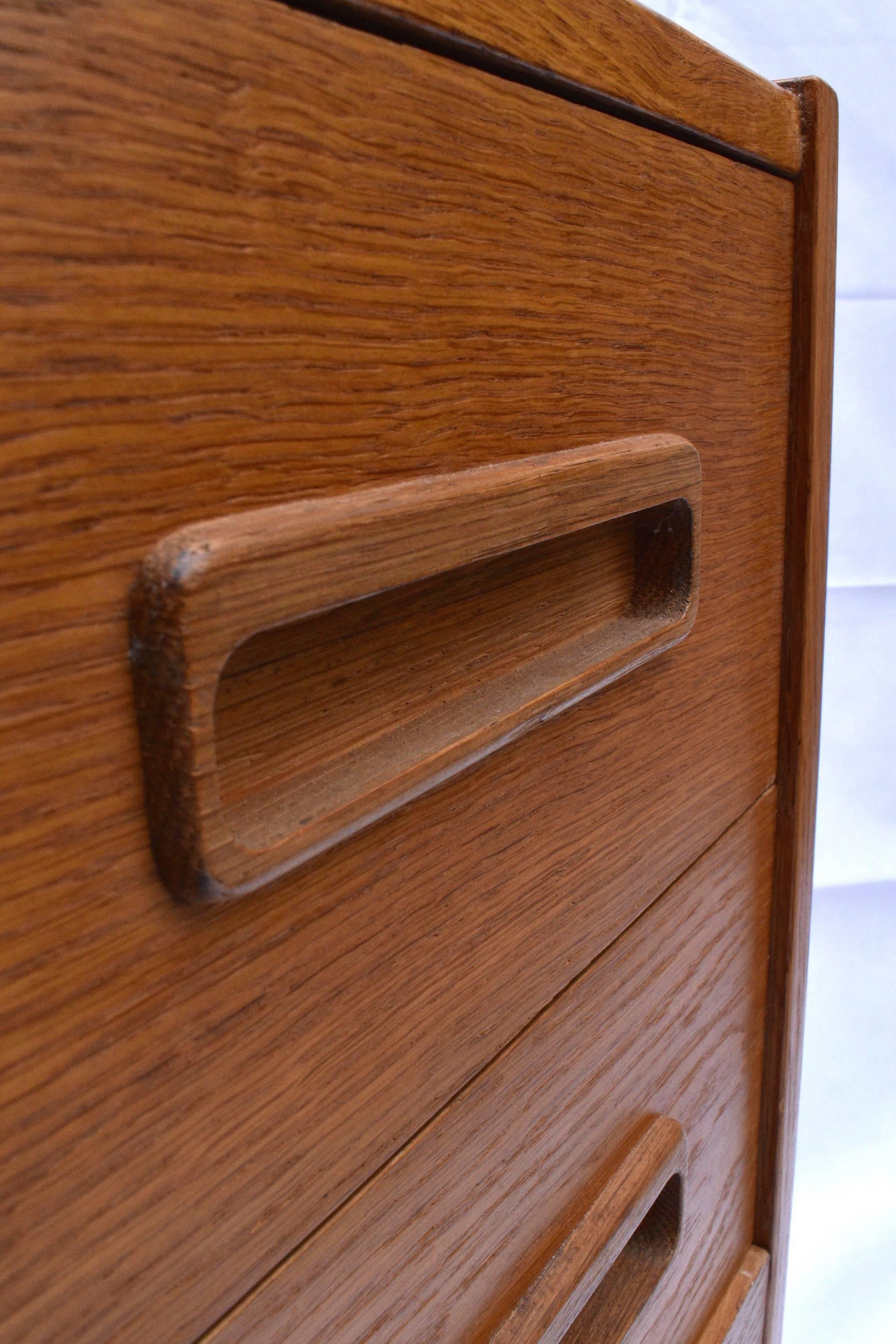 Danish Light Oak Tallboy Chest of Drawers Midcentury, 1960s 2