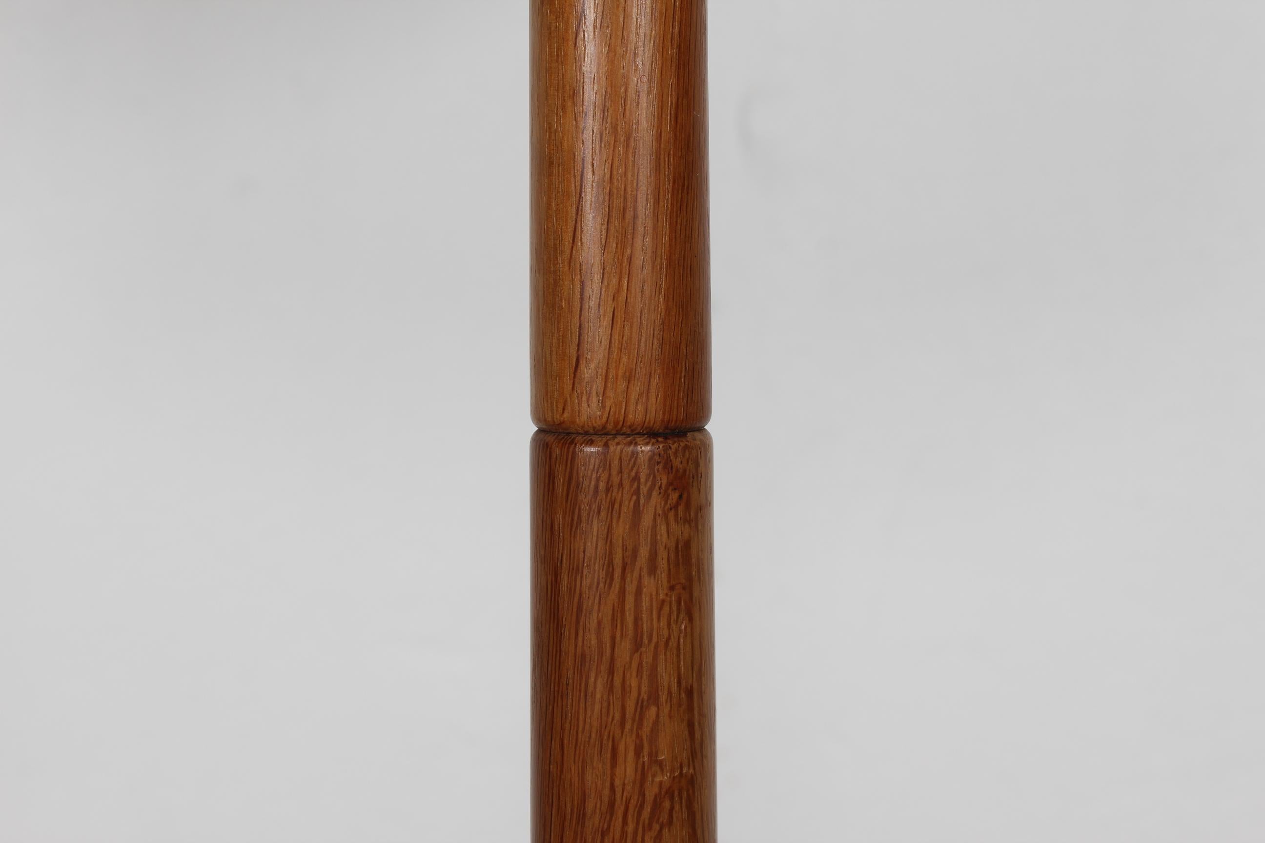 Mid-20th Century Danish Lisbeth Brams Floor Lamp of Hand-turned Teak with New Shade 1960s For Sale