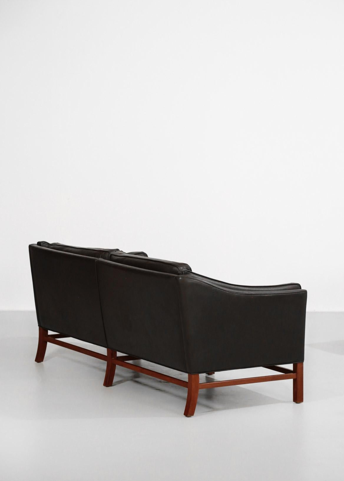 Danish Living Room Set in Leather, Scandinavian, 1970s 5