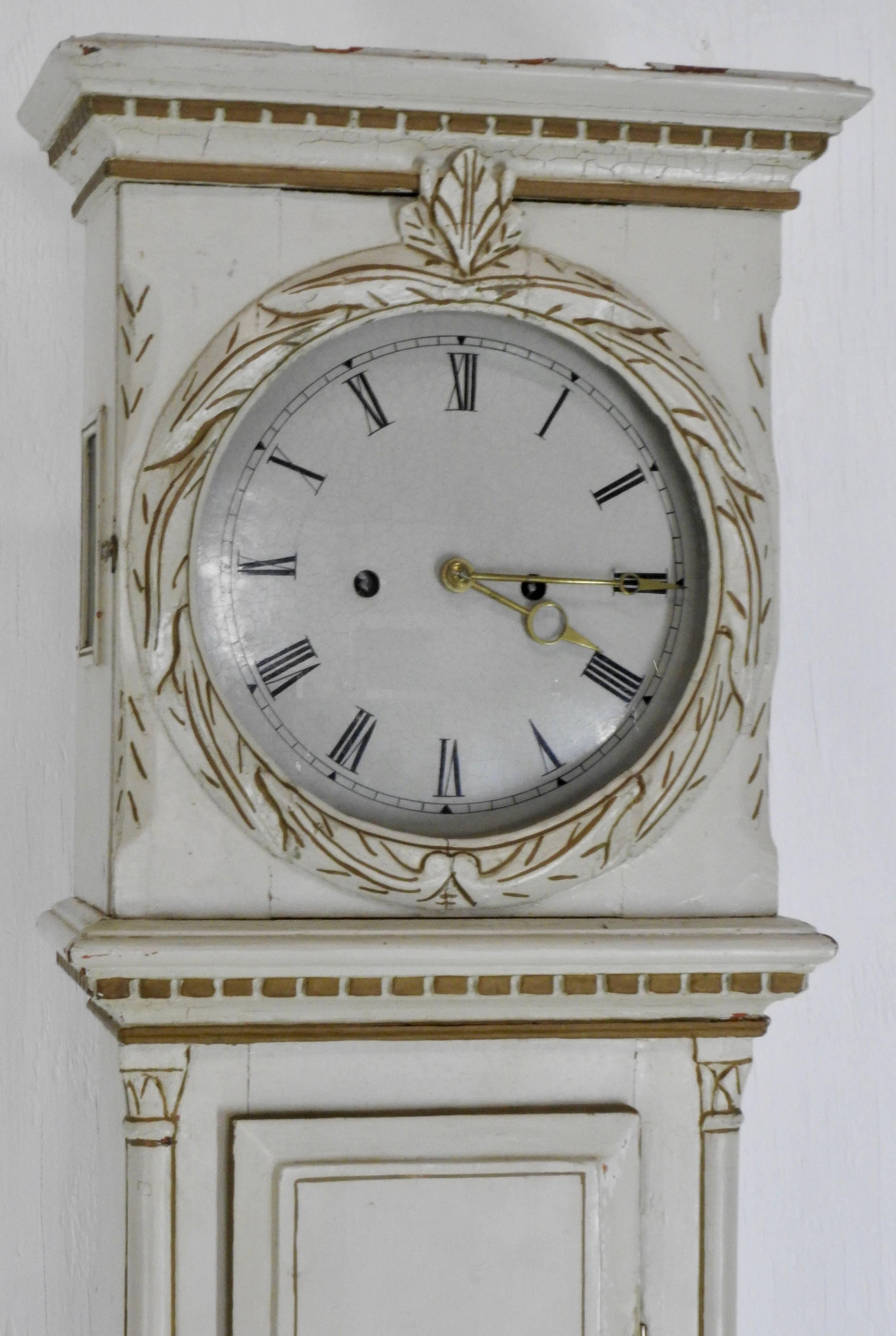 19th Century Danish Long Case Clock For Sale