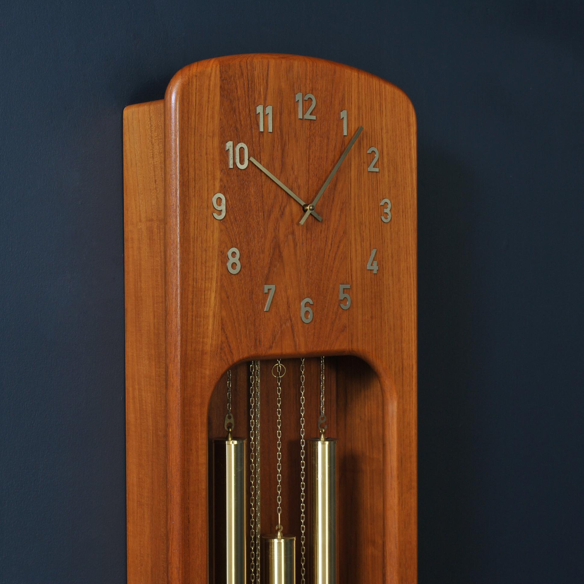 20th Century Danish Long Case Wall Clock