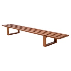 Danish Long, Low Bench / Coffee Table in Oregon Pine 1960s Japanese Aesthetic