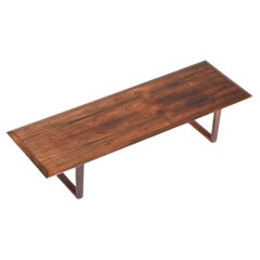 Danish long shaped coffee table in rosewood Denmark 1960