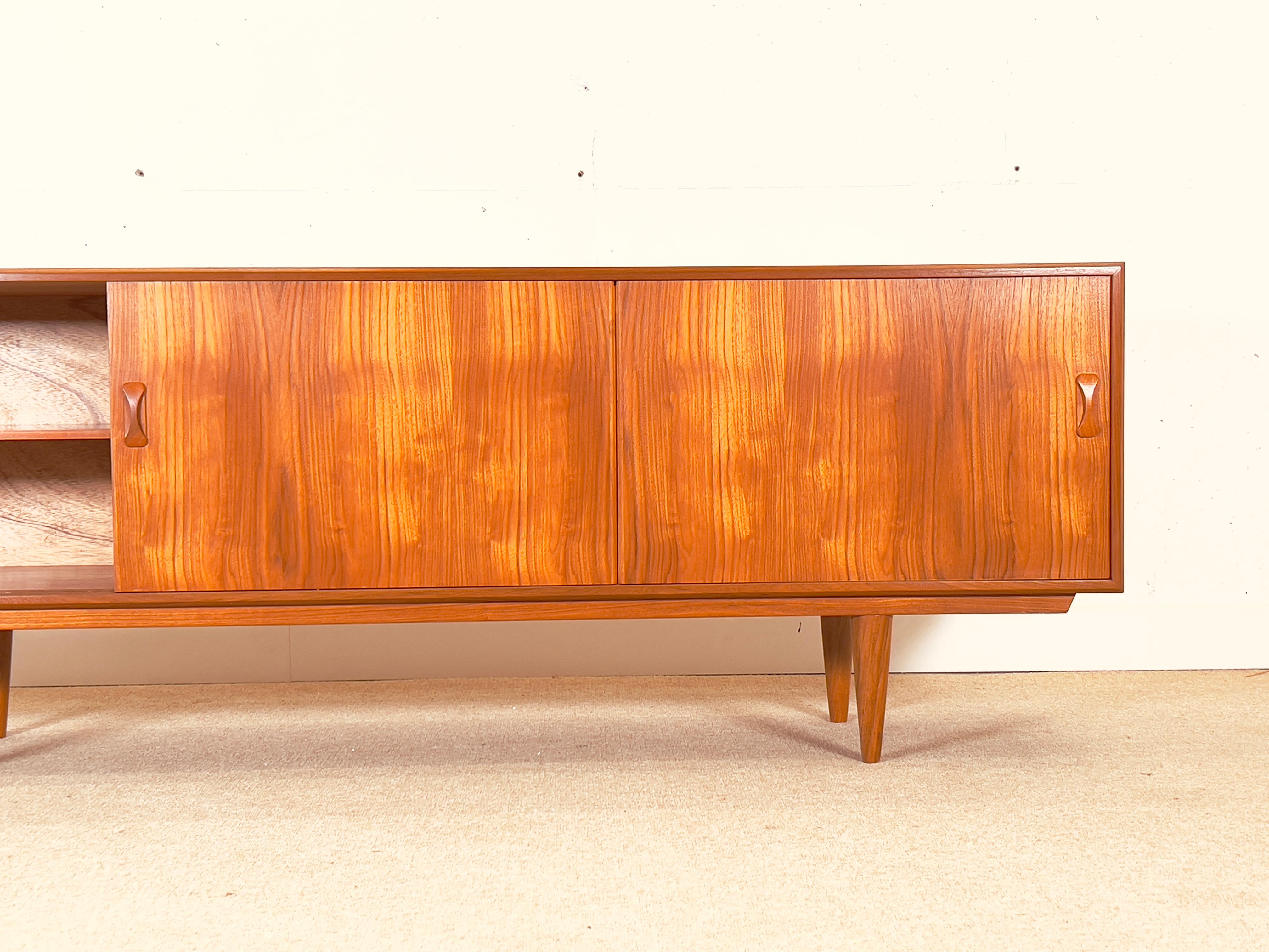 Mid-Century Modern Danish Long Sideboard by Clausen & Son