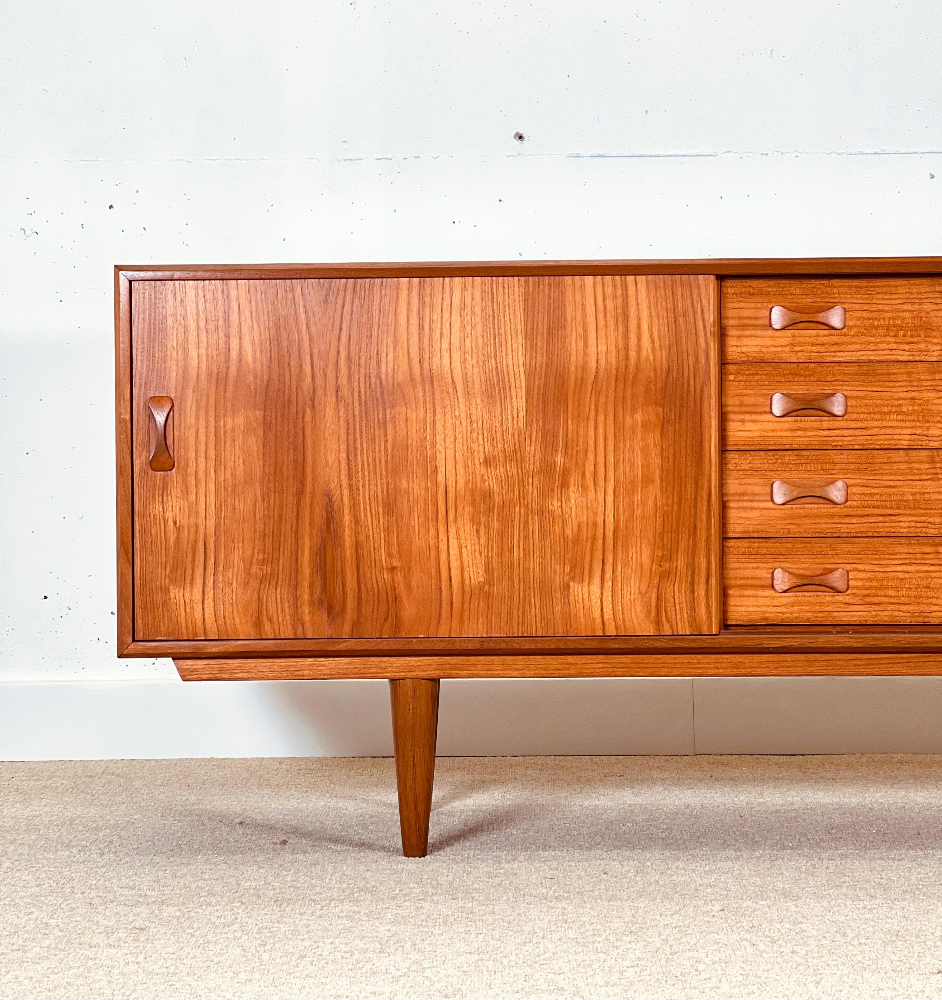 Danish Long Sideboard by Clausen & Son In Excellent Condition In Buxton, GB