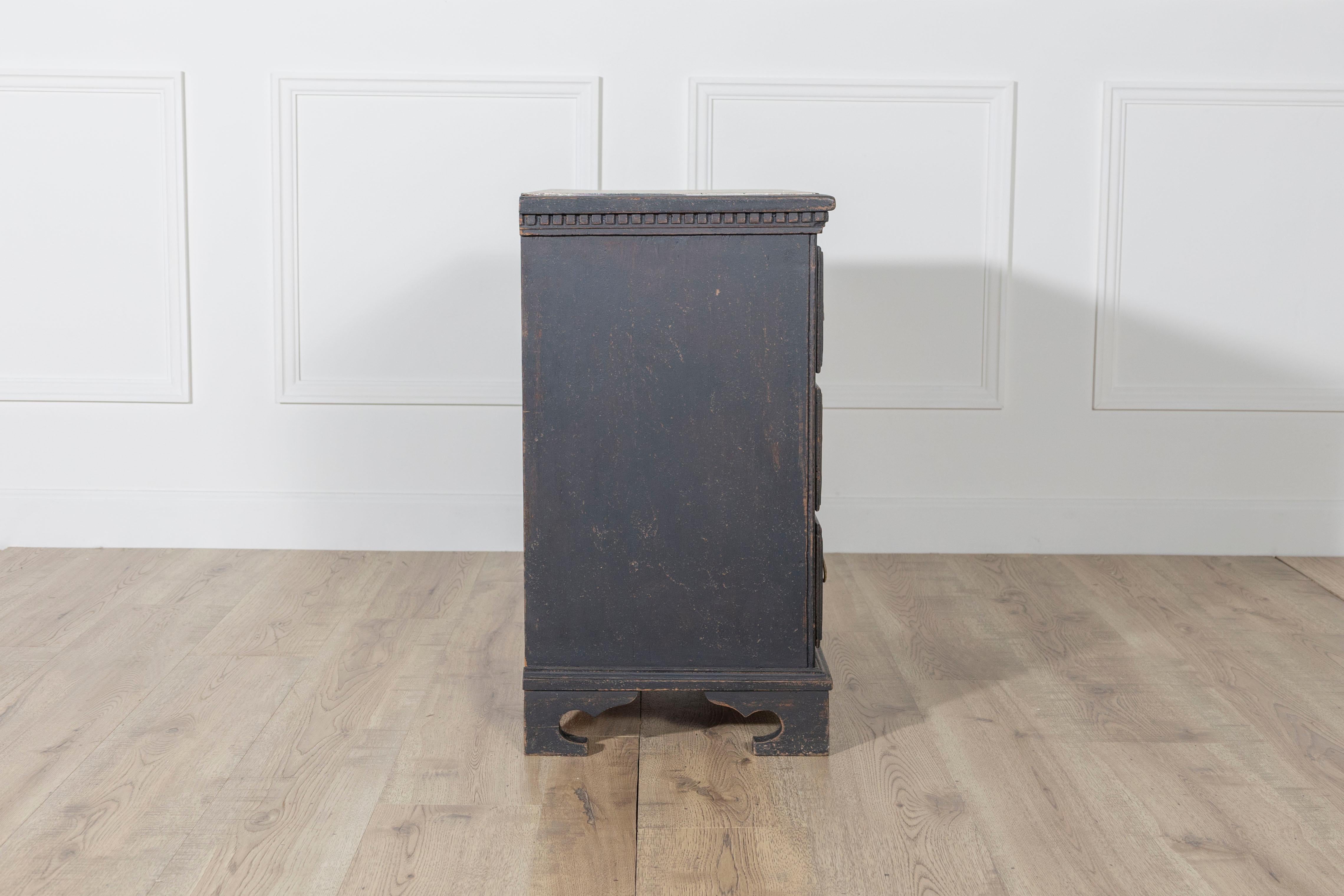 Danish Louis Seize Style Chest of Drawers with Painted Marble Top, circa 1920 For Sale 5