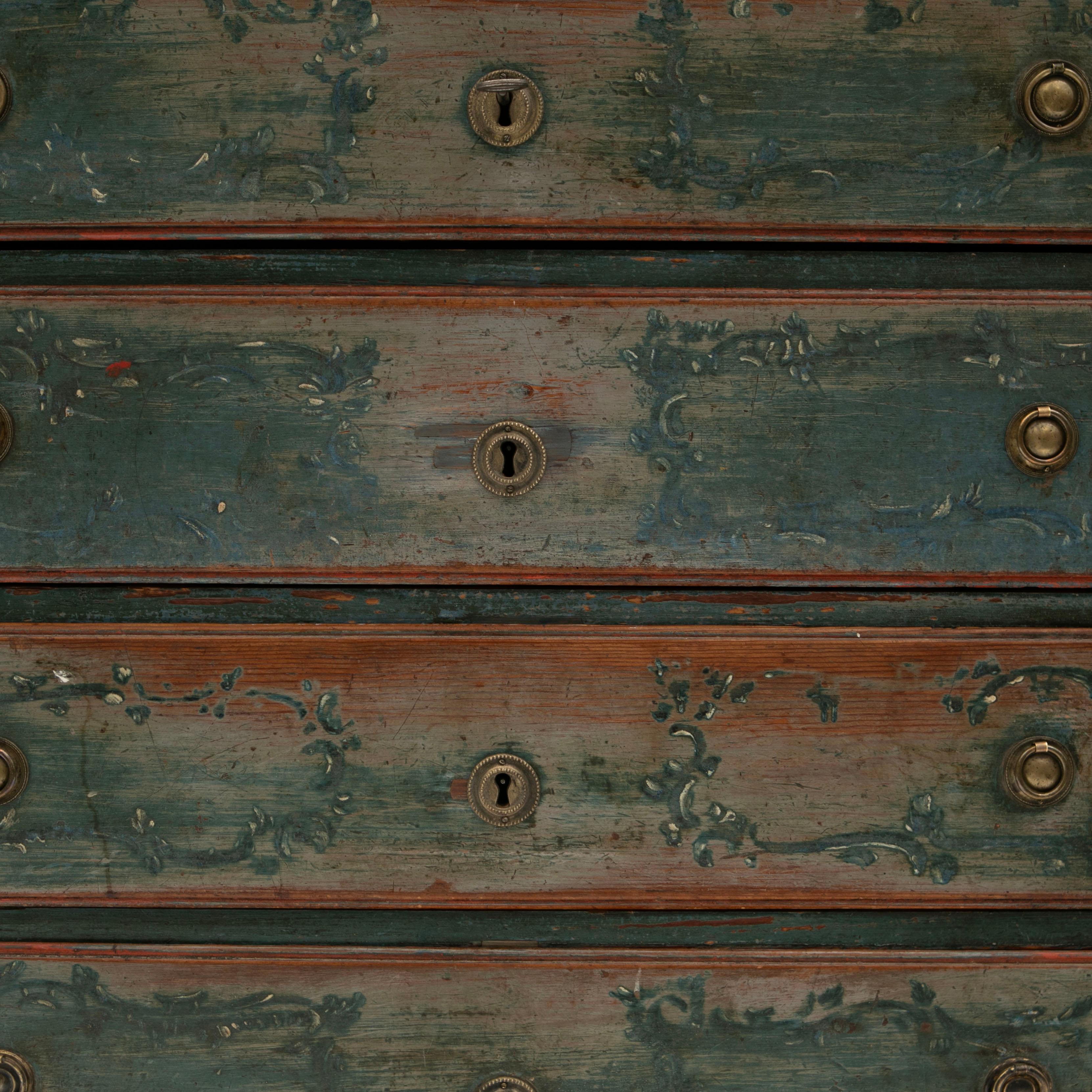 Danish Louis XVI Chest of Drawers with Original Paint For Sale 1